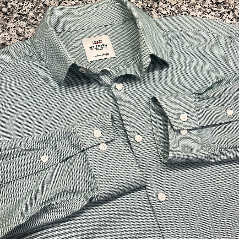 Ben Sherman Tailored Slim Fit Dress Shirt- Size 16 (34-35) - Picture 3 of 6
